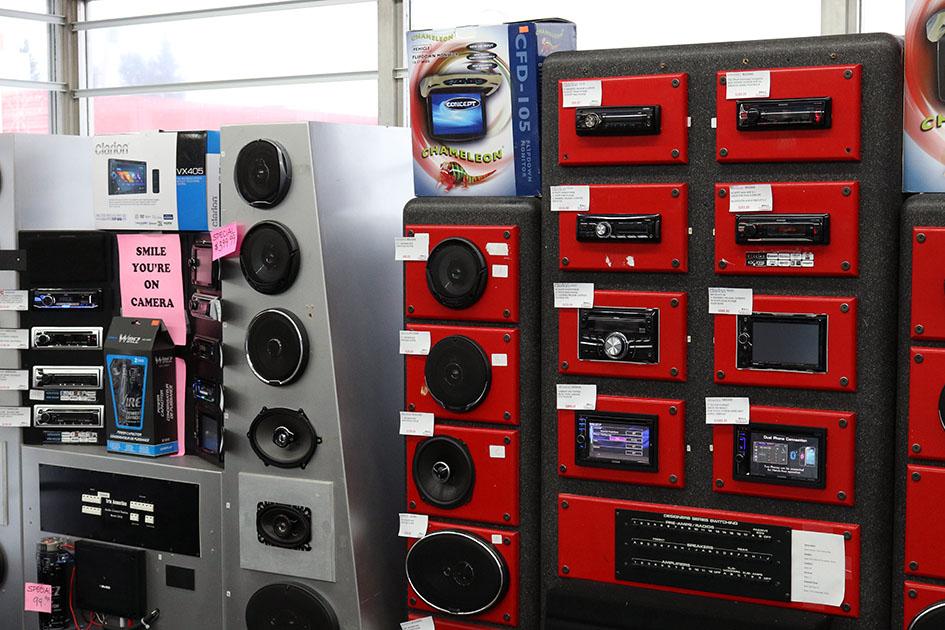 Car audio by Clarion and Kenwood