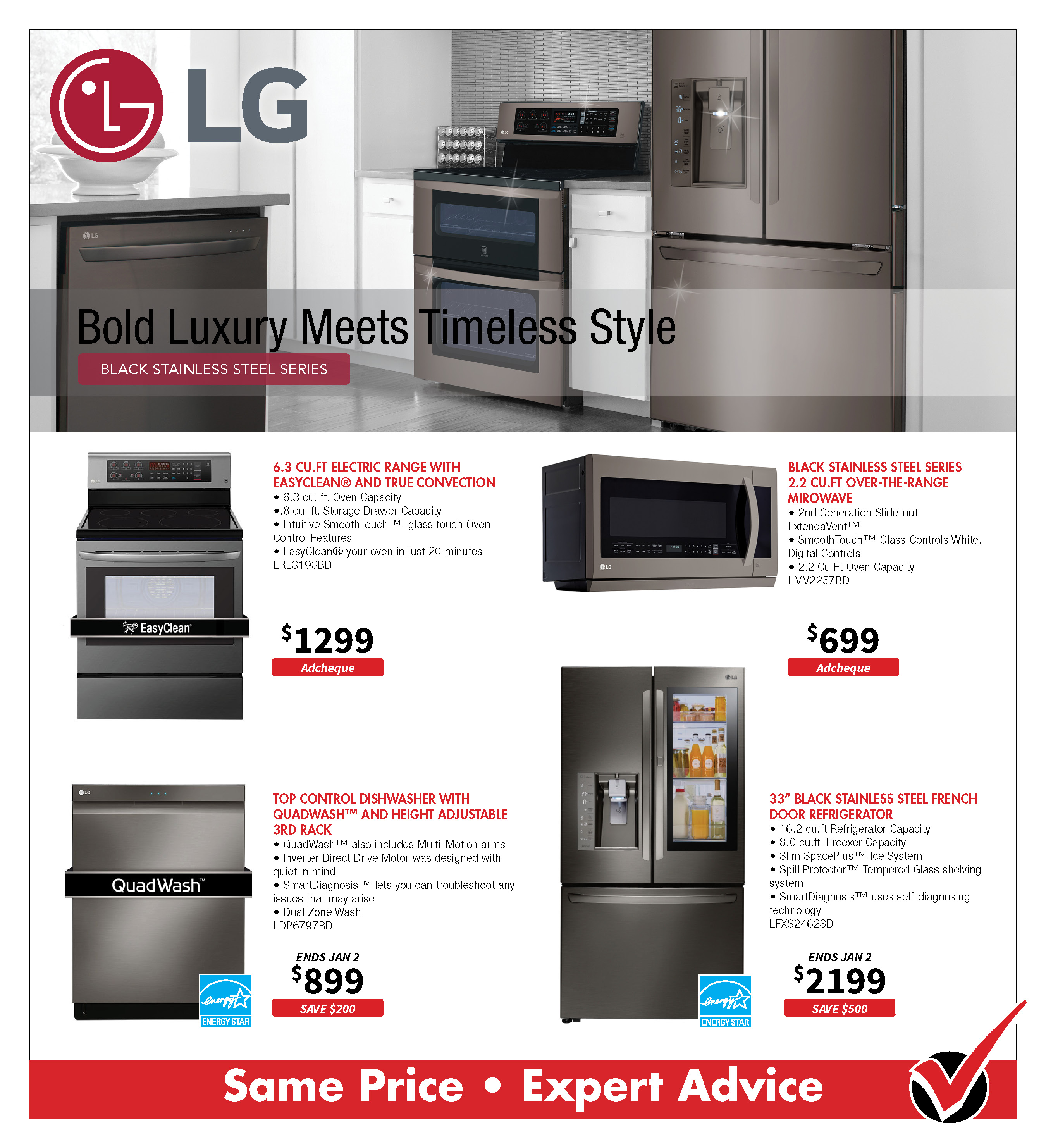 LG Black Stainless Steel Appliances