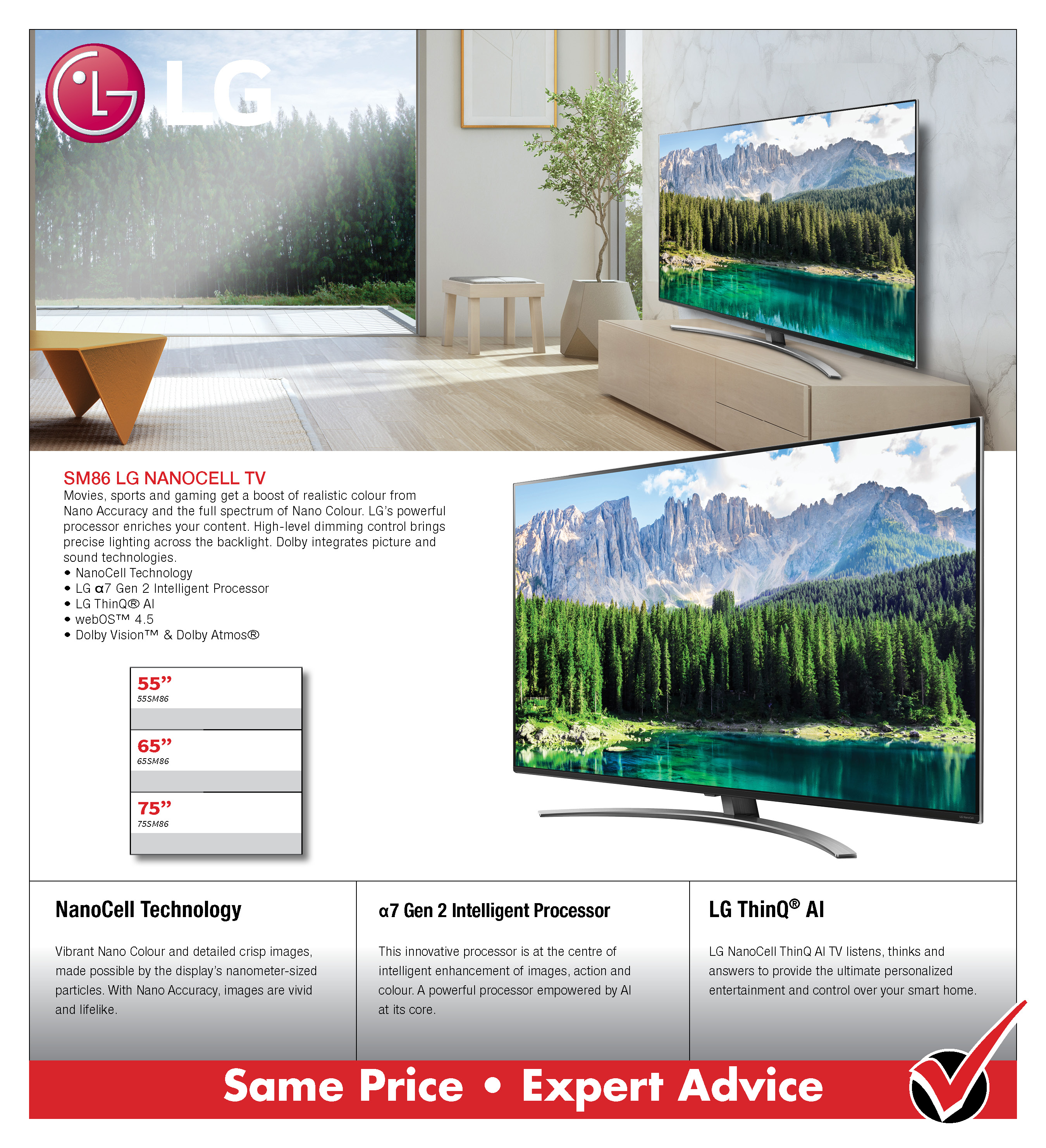 LG SM86 NanoCell TV
